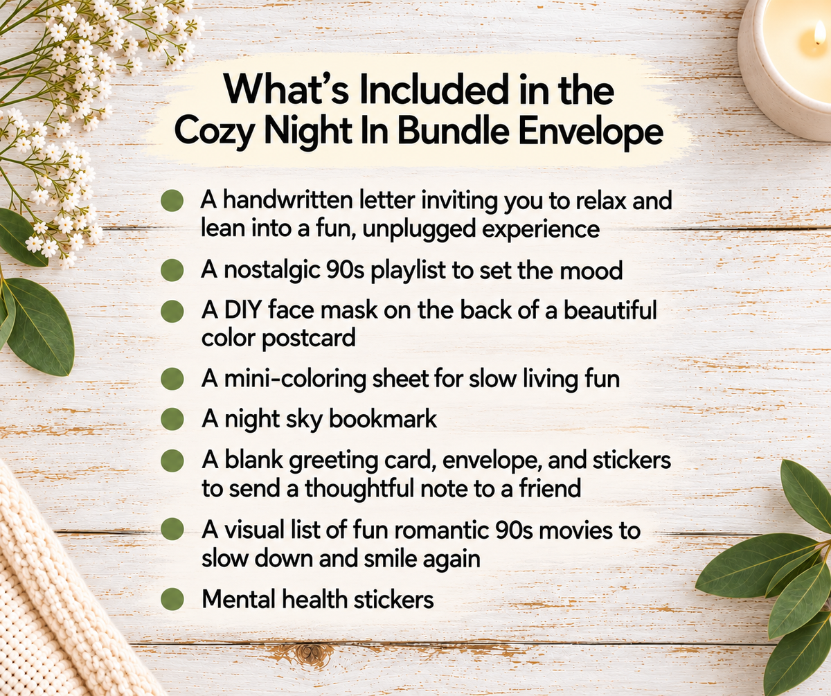 Cozy Night In Letter Bundle