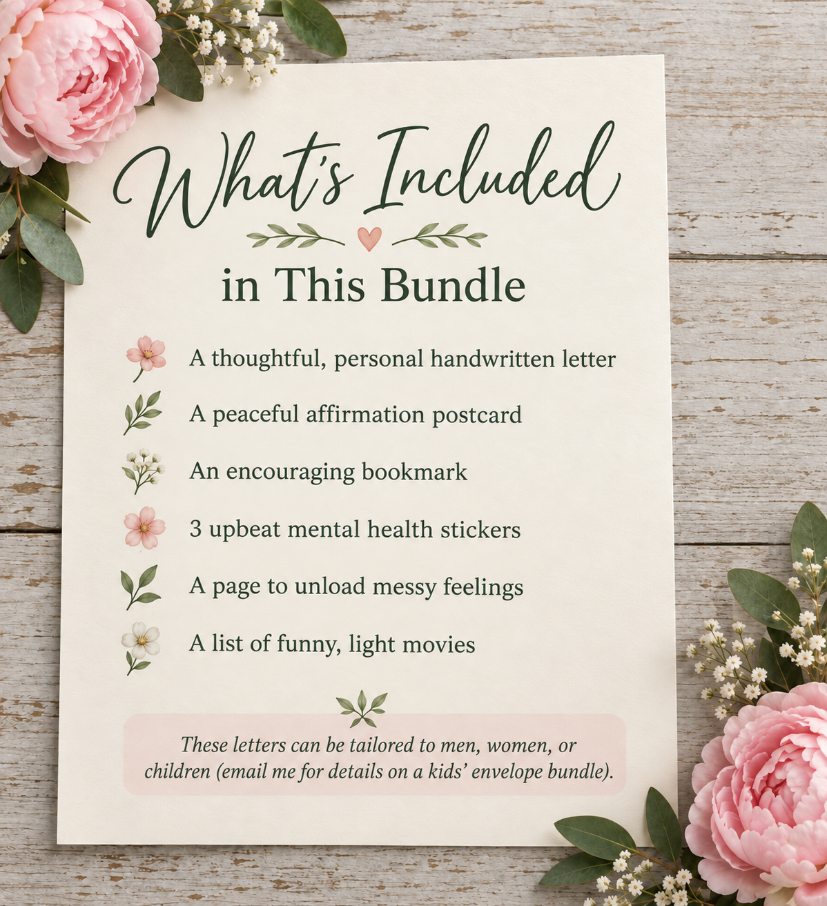 A Letter of Comfort for Illness, Grief & Crisis
